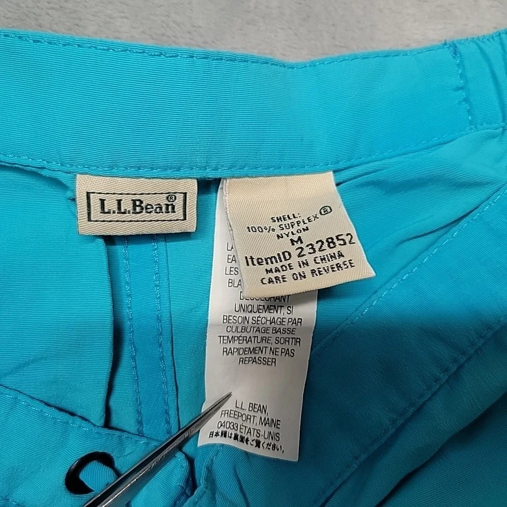 L.L. Bean Shorts Mens M Blue Supplex Nylon Board Swim Trunks Hiking Outdoor